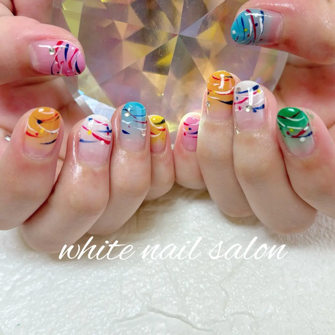 ネイル 持ち込み ホワイト ハンドネイル white nail salonのネイルデザイン