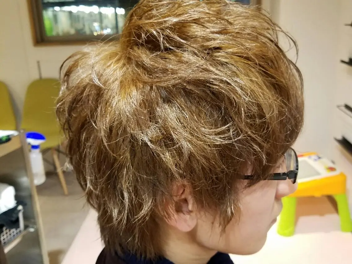 ショート カラー ヘアアレンジ メンズ メンズブリーチ ブリーチ ブリーチなしカラー 田中 光のヘアスタイル