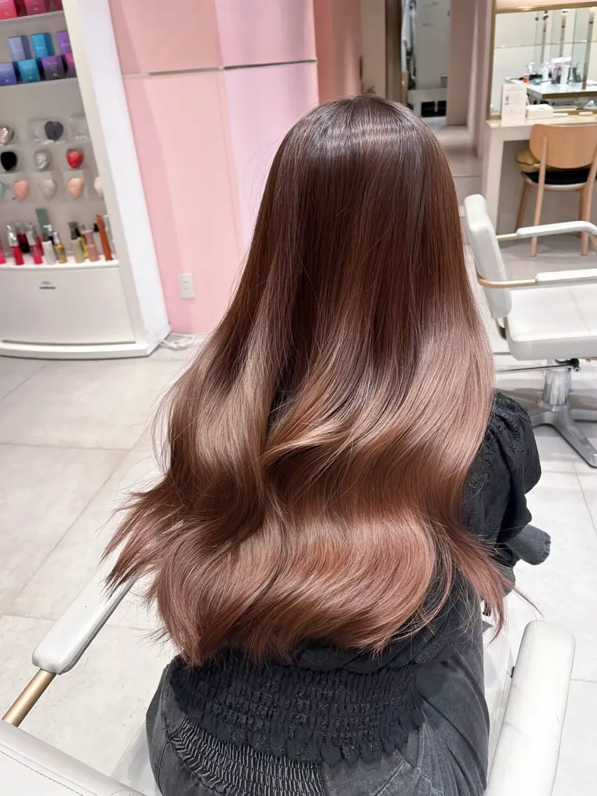 ロング ロングレイヤー くびれヘア 韓国風ヘア くびれレイヤー レイヤーカット カット トリートメント ヘアセット 柴田礼空/顔まわり カット/レイヤーのヘアスタイル