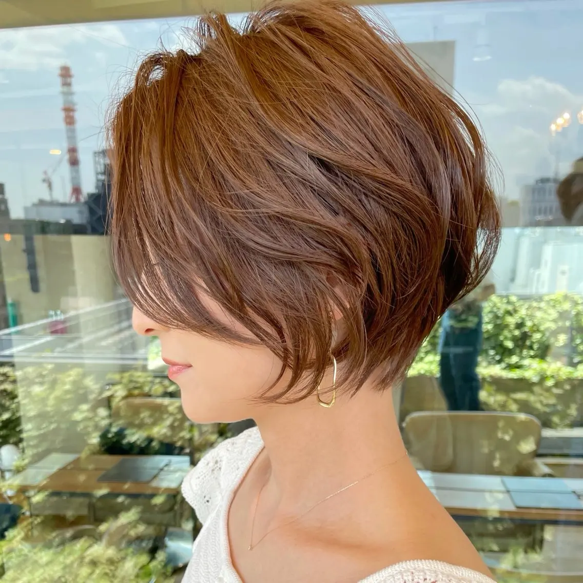 ショート カラー カット ヘアカラー 朝ラク/大人ショート /銀座/若狭真央のヘアスタイル