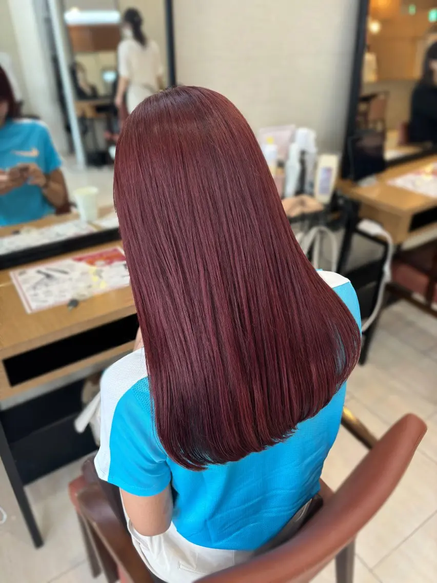 セミロング カラー ブリーチ ダブルカラー ブリーチなしカラー 顔まわり🥨レイヤー /透明感/水口舞奈のヘアスタイル
