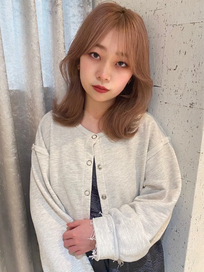 ミディアム カラー 似合わせカット カット ヘアカラー トリートメント mai / linoah˚✧のヘアスタイル