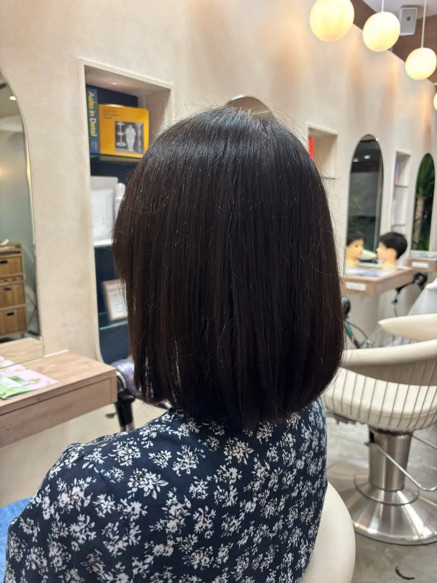 ミディアム ボブ メンズモデル募集/ 加藤のヘアスタイル