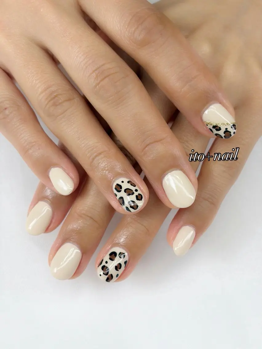 ネイル アニマル柄 ハンドネイル iro+ nailのネイルデザイン