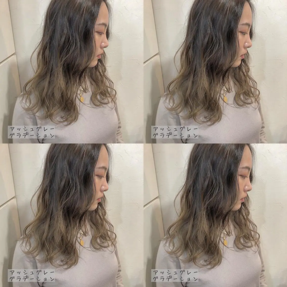 セミロング カラー ブリーチ あさだ しゅうたろうのヘアスタイル
