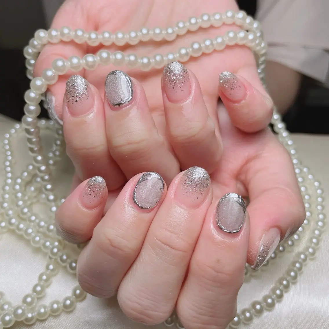 ネイル アートネイル オーロラネイル フラッシュネイル フットネイル フレンチネイル Sora nail 長さ出し専門店のネイルデザイン