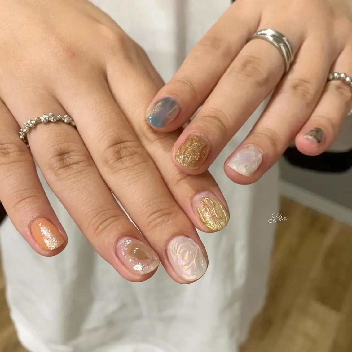 ネイル ジェルネイル 持ち込み パラジェル ソフトジェル Léa nailのネイルデザイン