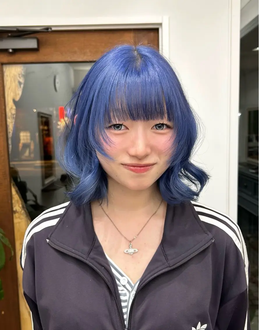 ミディアム カラー ヘアカラー 木藤 優杏のヘアスタイル
