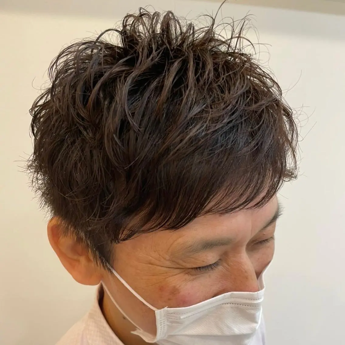 ミディアム カラー パーマ ヘアアレンジ メンズ キッズ マツエク・マツパ ミディアムパーマ メンズパーマ sara 荒井店のヘアスタイル