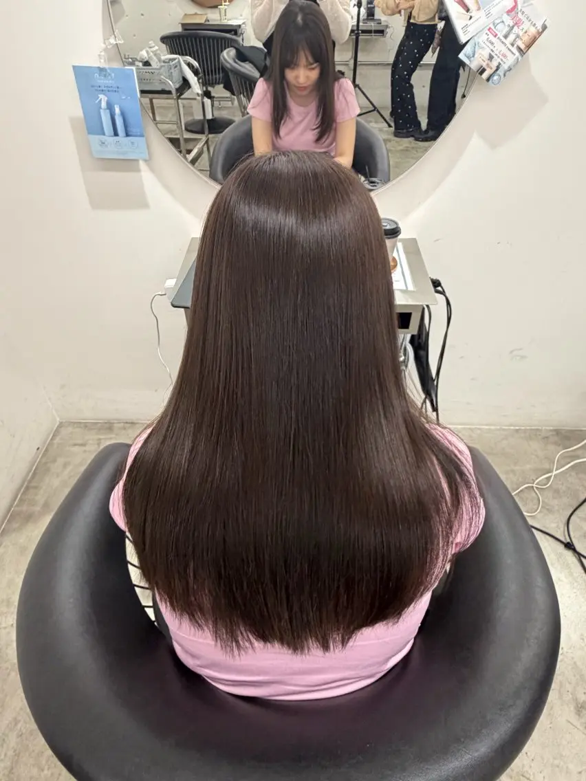 セミロング ヘアカラー 今村 心音のヘアスタイル