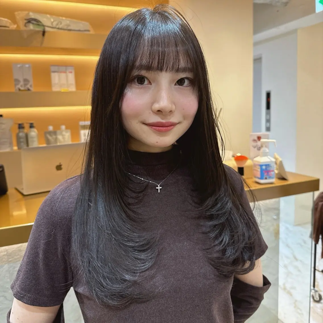 ミディアム レイヤーカット 🦋韓国レイヤー特化 🦋髪質改善🩵来輝のヘアスタイル