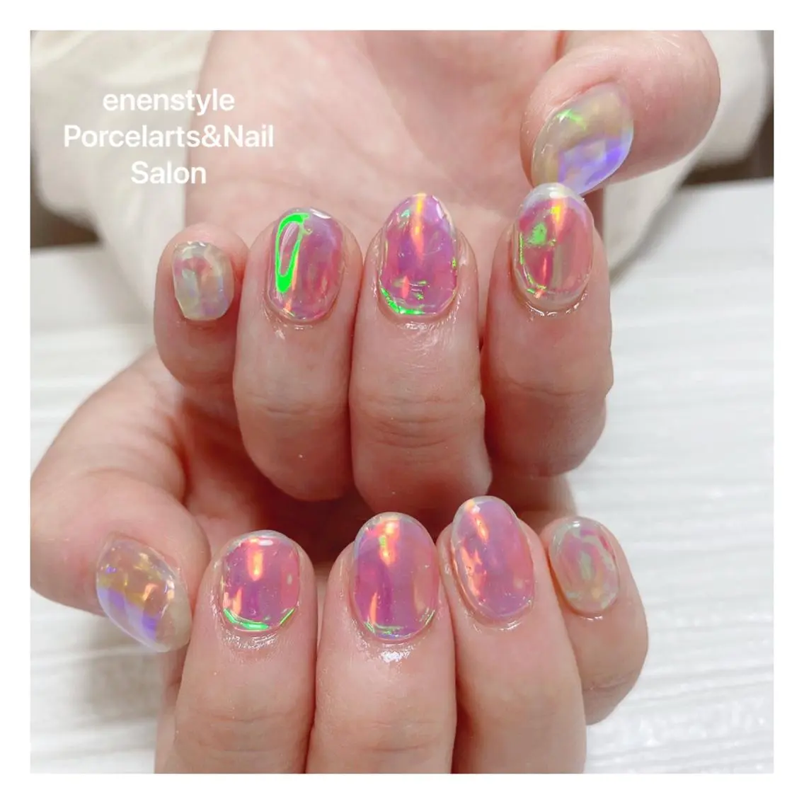 ミディアム ネイル 🐾enen style 🐾のネイルデザイン