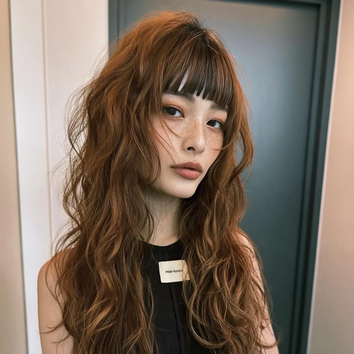 セミロング パーマ パーマ ハイトーン/表参道 ミウのヘアスタイル