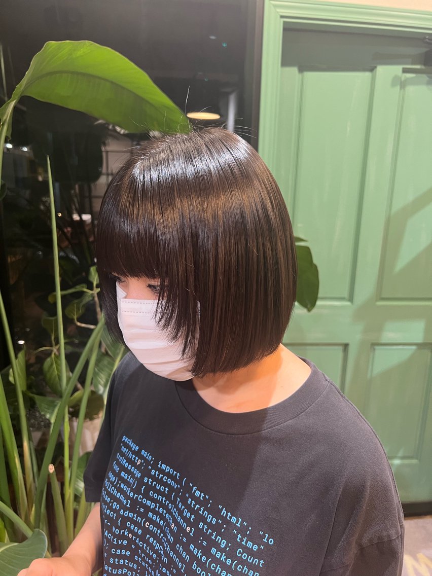 ショート ボブレイヤー ボブ 顔まわりレイヤー 顔周りカット レイヤーカット 増田 晃大のヘアスタイル
