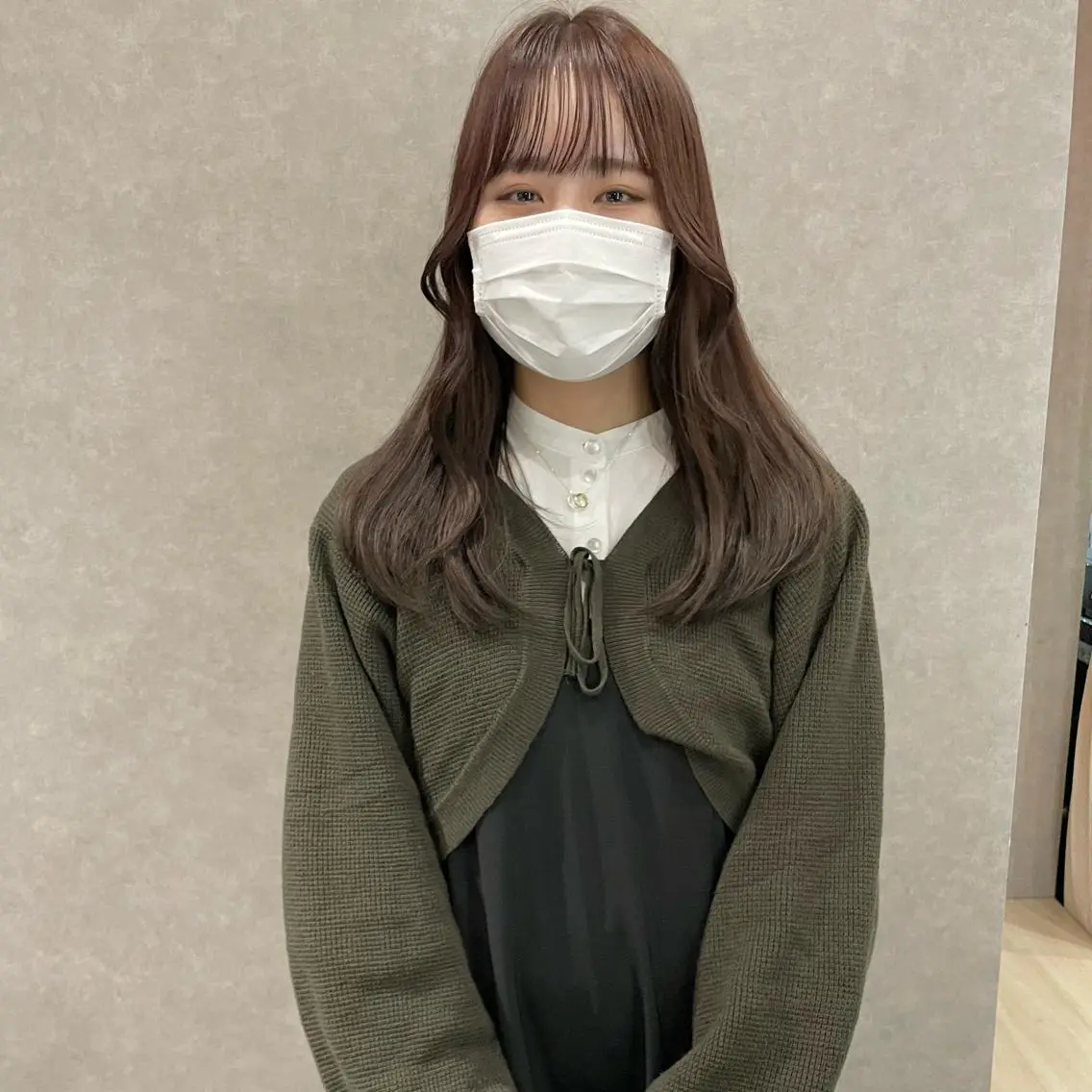ロング カラー 顔周りカット ロング はちすか るかのヘアスタイル