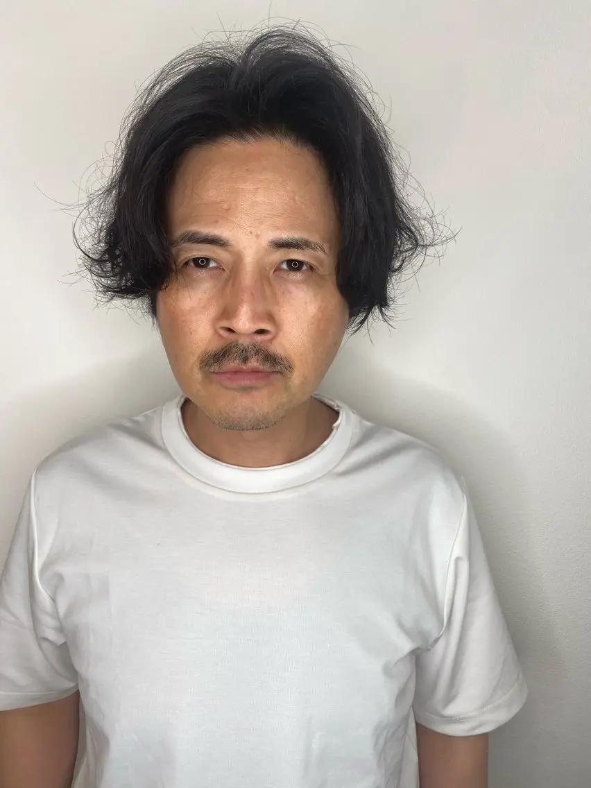 ミディアム パーマ カット パーマ トリートメント ヘアセット Hiroshi ヒロシのヘアスタイル