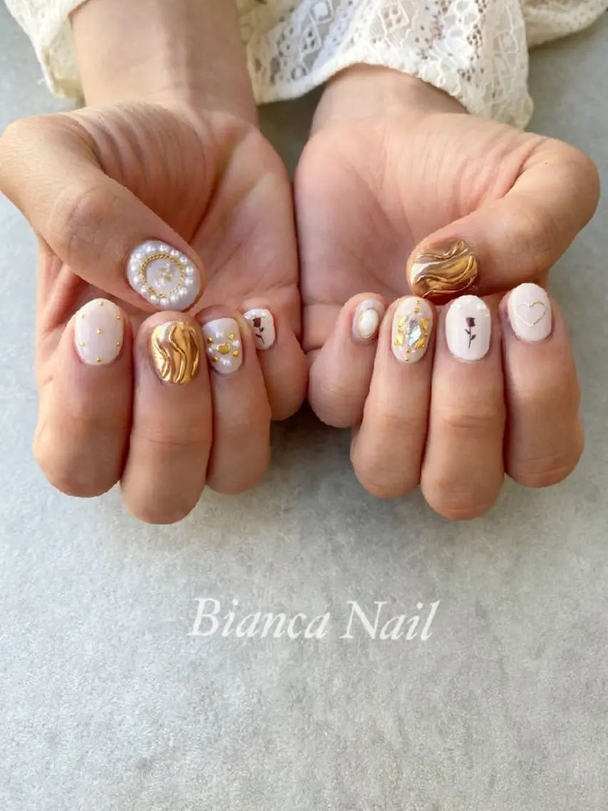 ネイル ジェルネイル 持ち込み Bianca Nailのネイルデザイン