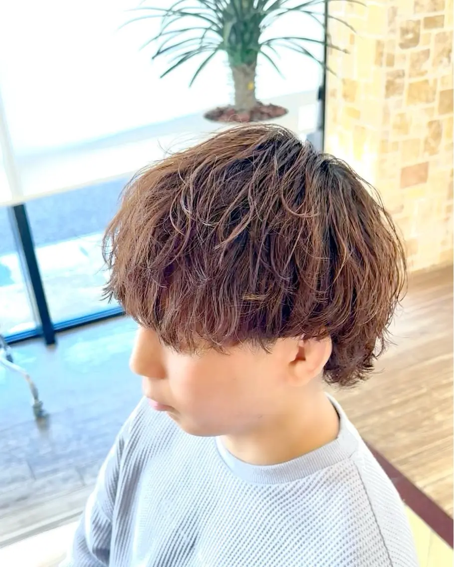 メンズ似合わせカット+シャドウパーマの写真