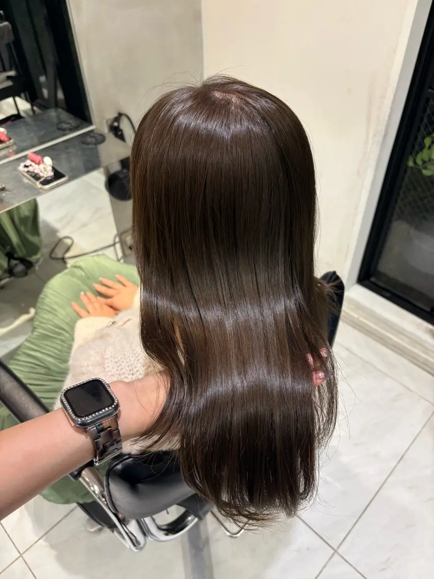 ロング カラー ヘアカラー トリートメント ヘアセット 垢抜け/レイヤー /艶カラー🪼風香のヘアスタイル
