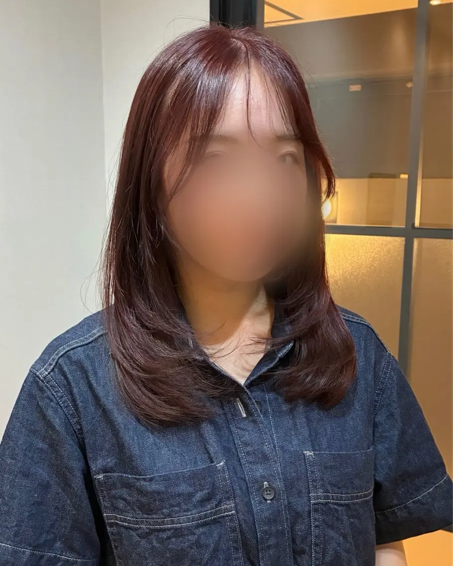 セミロング レイヤーカット カット ヘアカラー トリートメント 柴田真衣 /ナチュラル/半個室のヘアスタイル