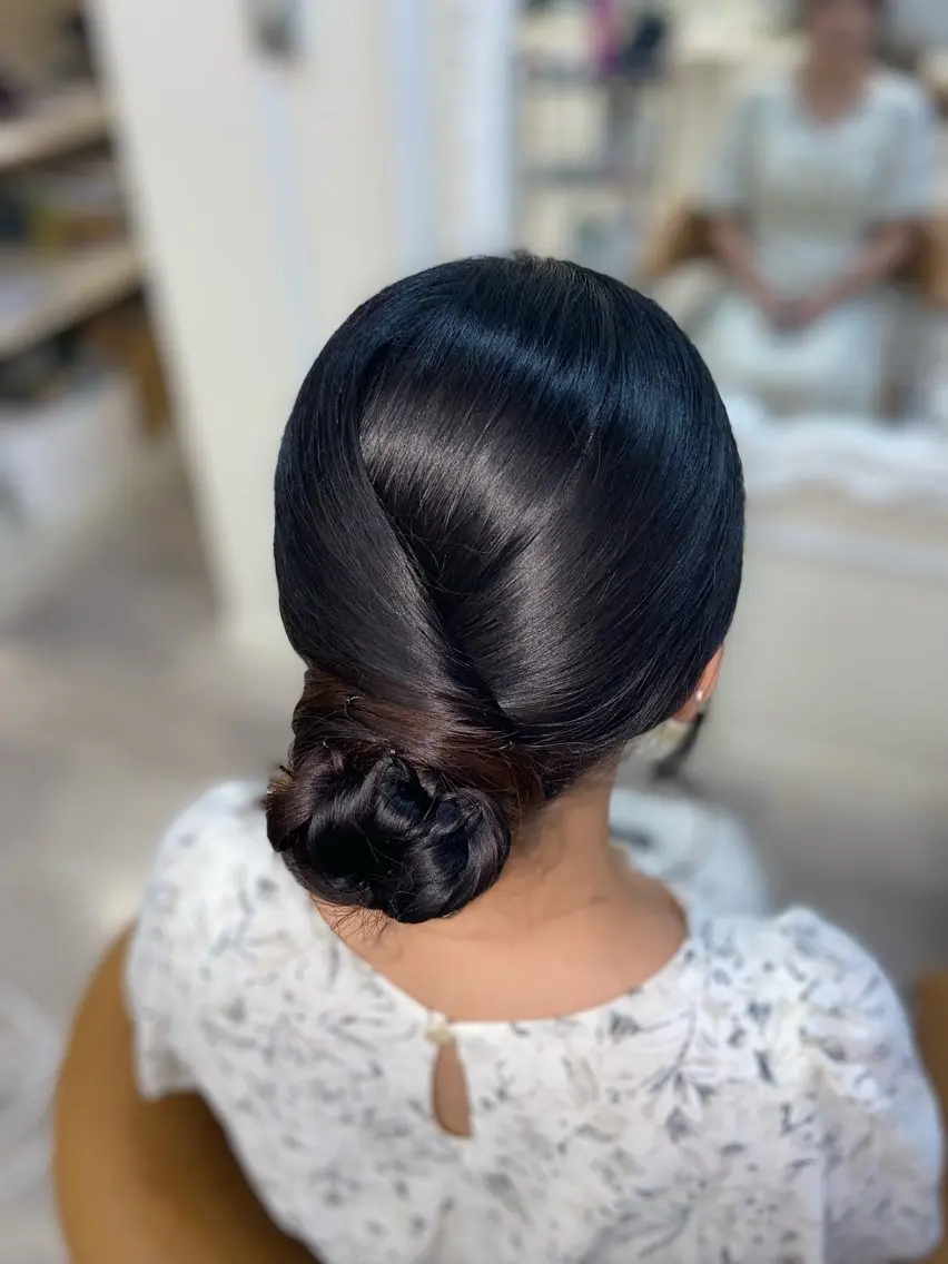 ロング ヘアアレンジ 浴衣 ワタナベ リリコのヘアスタイル