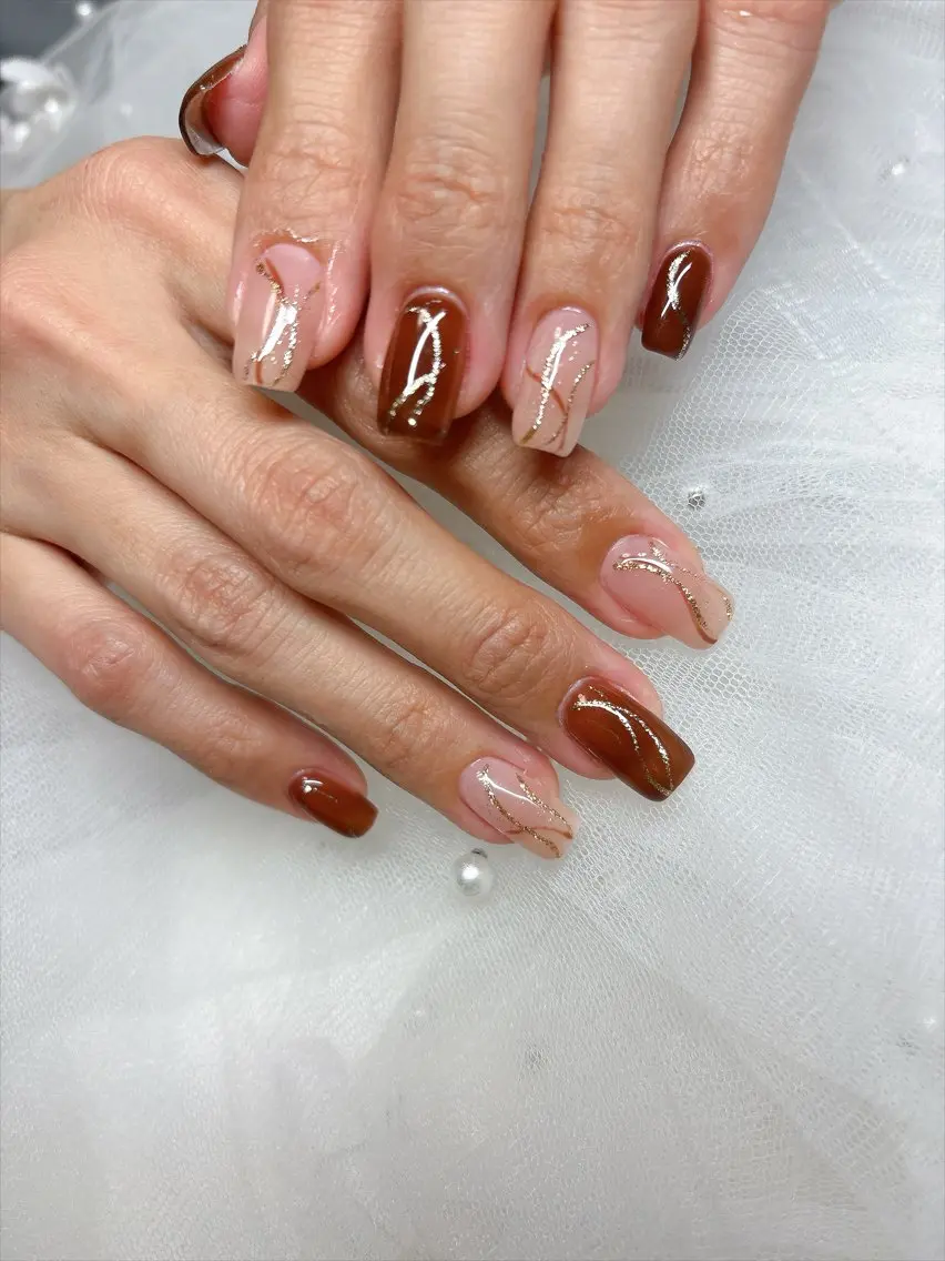 ネイル ハンドネイル PLUM  BELL 横浜自宅ネイルのネイルデザイン