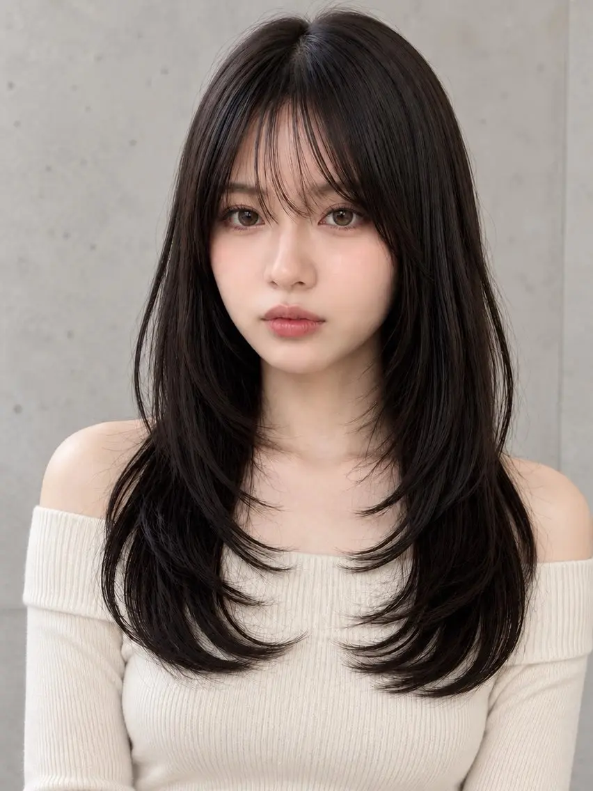 ロング カット トリートメント 🦋韓国風レイヤー/ 艶髪矯正🦋凛太郎のヘアスタイル