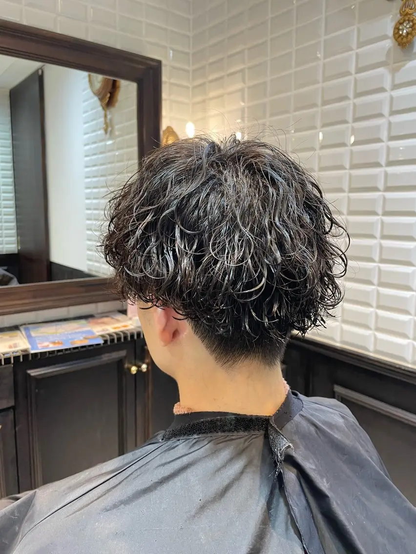 ショート パーマ Lupinus中田 パーマモデル募集中のヘアスタイル