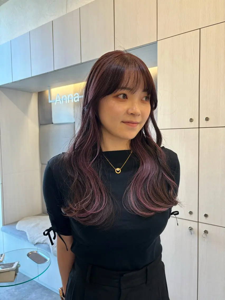 ロング カラー ヘアアレンジ ヘアカラー トリートメント 怪我のため6月末 復帰予定田中瑞希🍃のヘアスタイル