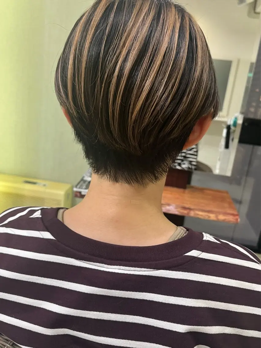 ショート カット ヘアカラー トリートメント ママ美容師 ＊ヒマワリのヘアスタイル