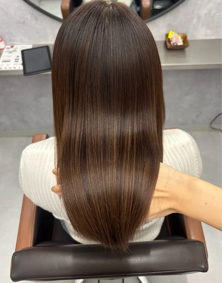 セミロング カラー カット ヘアカラー トリートメント NUMBER_ ユイナのヘアスタイル