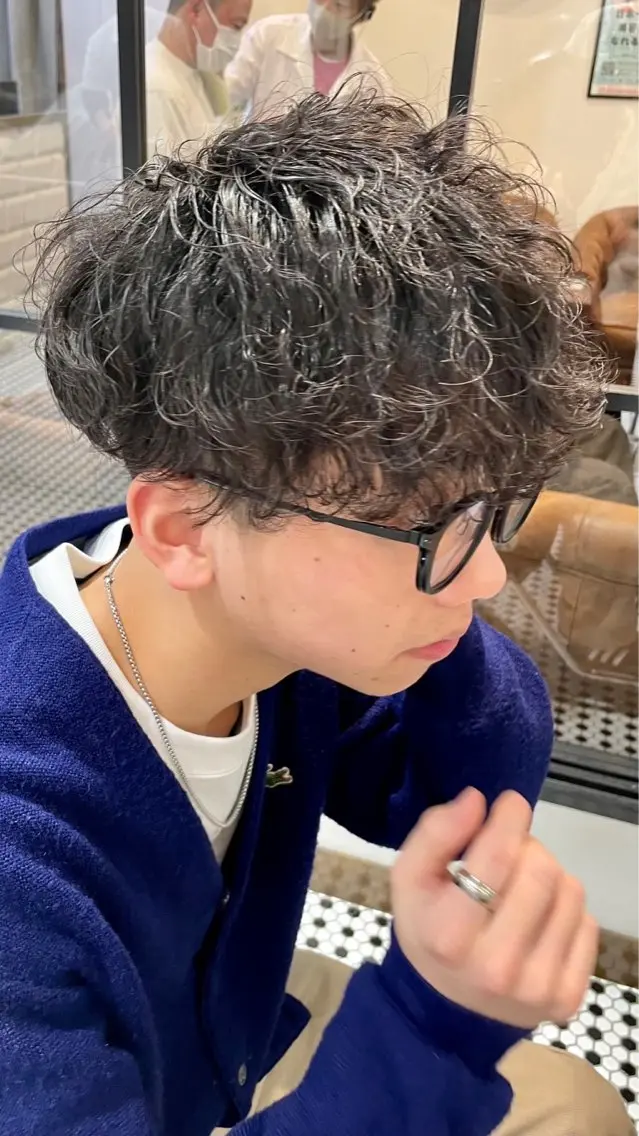 ミディアム パーマ 直毛&癖毛特化🔥 有田波人のヘアスタイル