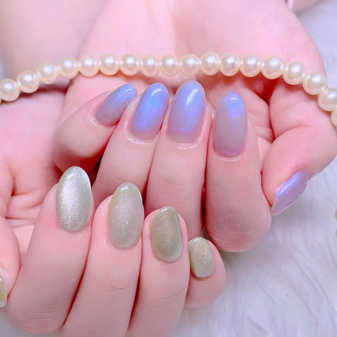 ネイル マグネットネイル シンプルネイル 夏ネイル Nail Yunaのネイルデザイン