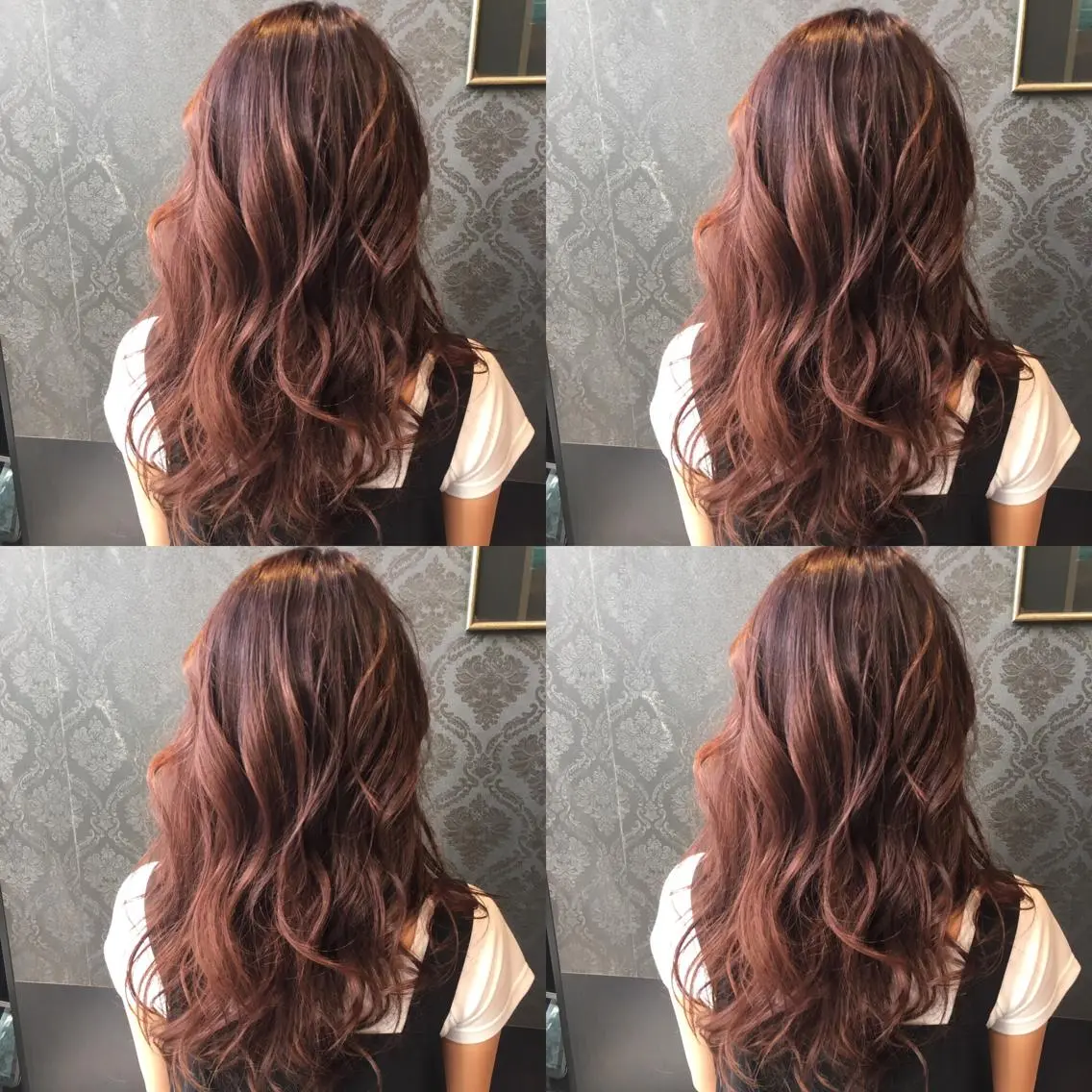 セミロング カラー ブリーチ ブリーチなしカラー ピンクカラー 髪質改善美容師 中村　一のヘアスタイル