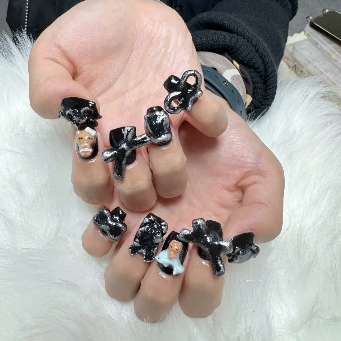 ネイル ハンドネイル 🎀nana🫧 ワンホンネイル🎀のネイルデザイン
