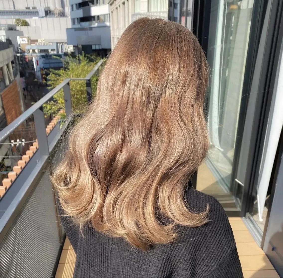 ロング カラー ブリーチ ケアブリーチ ダブルカラー ハイトーンカラー ヘアカラー トリートメント エクステモデル募集 💗大阪梅田/川上のヘアスタイル