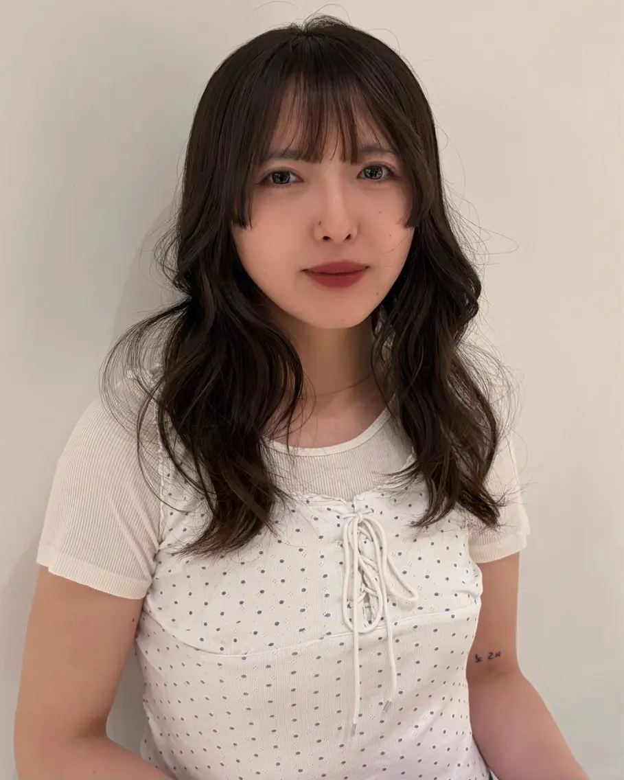 セミロング 顔周りカット Riko/ カットモデル募集❤︎のヘアスタイル