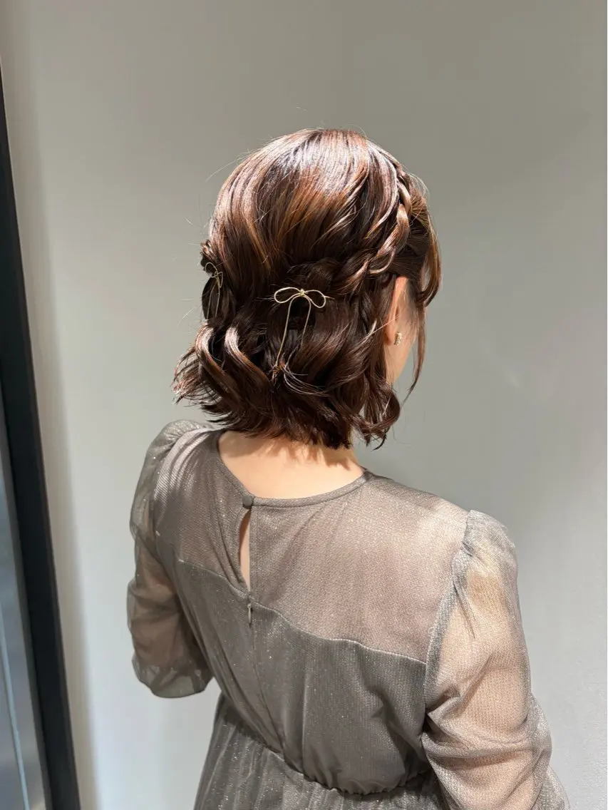 ヘアアレンジ 結婚式・ブライダル ヘアセット 🦋レイヤー職人 猪瀬玲奈🦋のヘアスタイル