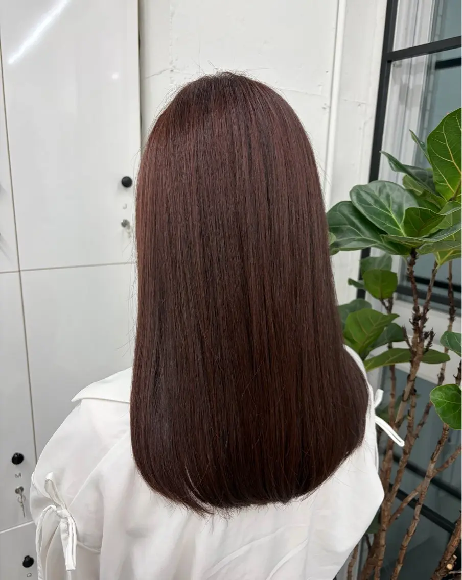 セミロング カラー ブラウンカラー ショコラブラウン チョコレートブラウン 透明感カラー カット ヘアカラー 🍊あすか🍊 JILLSTUDIOのヘアスタイル