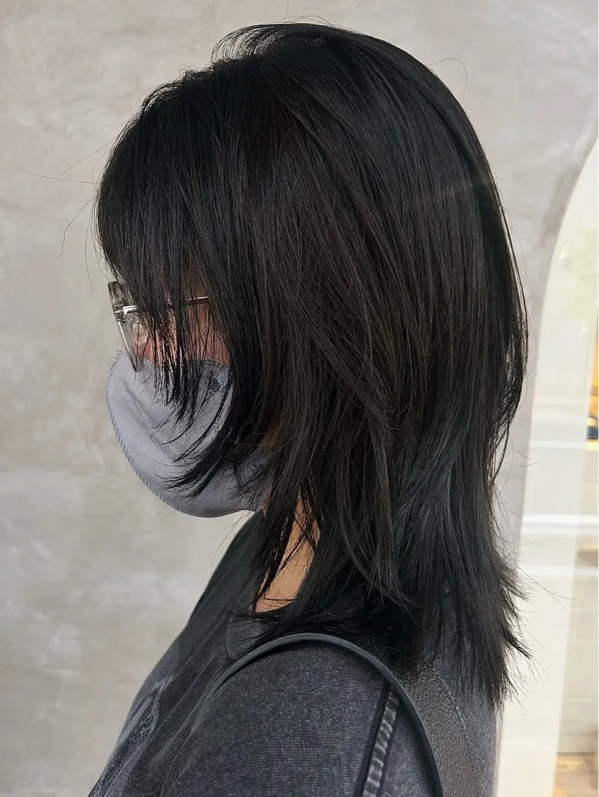 ミディアム カット ヘアカラー デザインパーマ/ カット/nanaのヘアスタイル