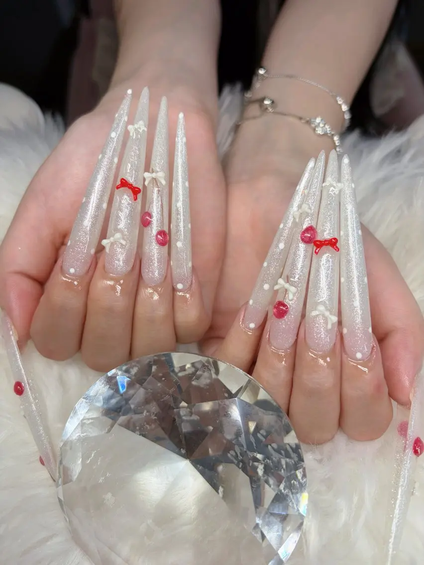 ネイル アートネイル オーロラネイル チークネイル 長さ出し フットネイル Chan nailsのネイルデザイン