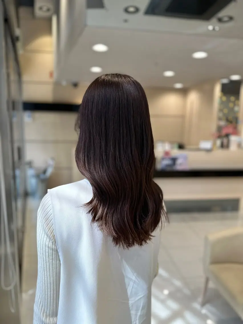 ロング カラー トリートメント クロスパーマ/うる艶 カラー/Kurumiのヘアスタイル