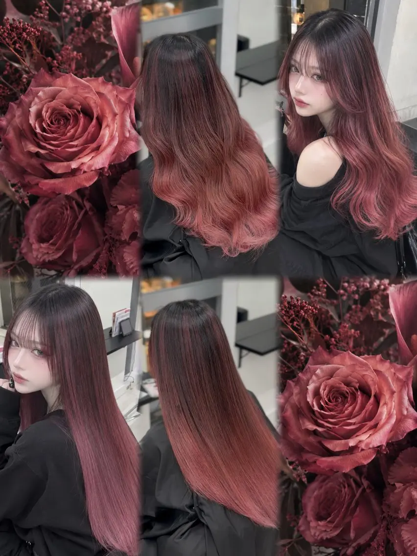 ロング ハイライト レイヤーカット ヘアカラー トリートメント ⚜️バレイヤージュの 小池柚葉⚜️のヘアスタイル