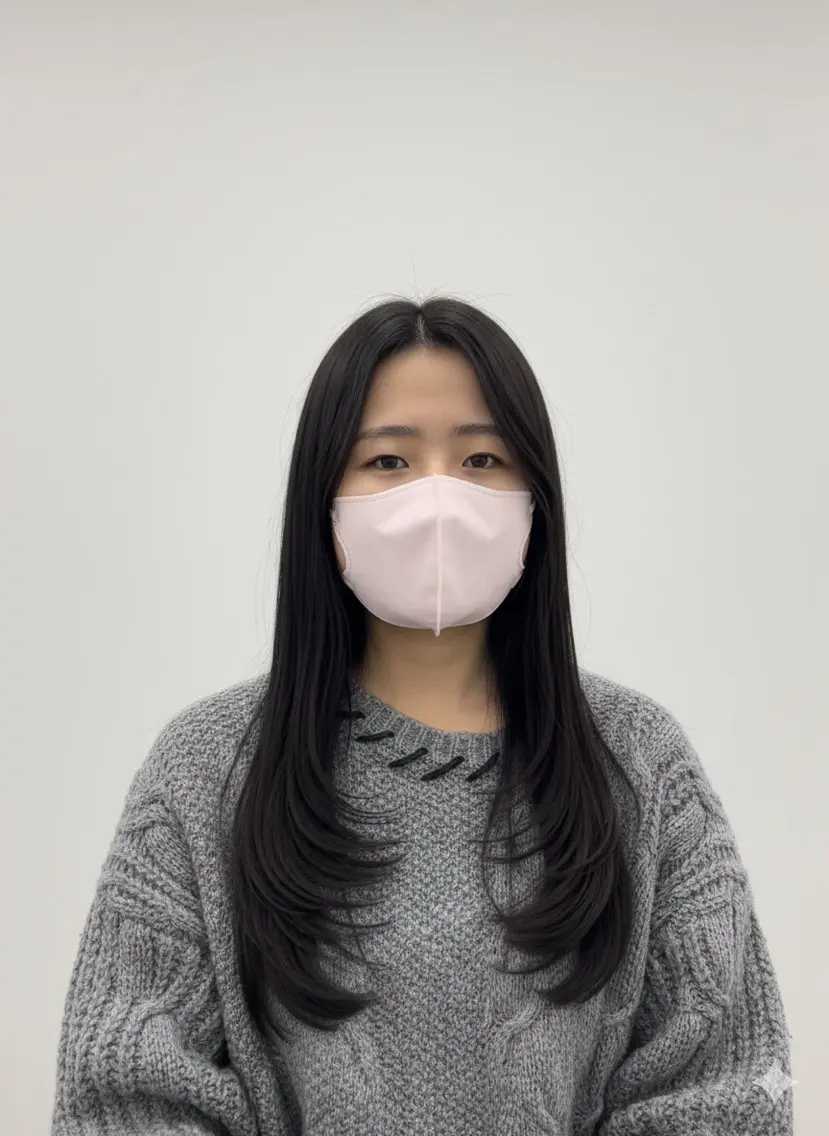 ロング レイヤーカット 縮毛矯正 カット 縮毛矯正 レイヤー職人・ 似合せ美容師そうまのヘアスタイル