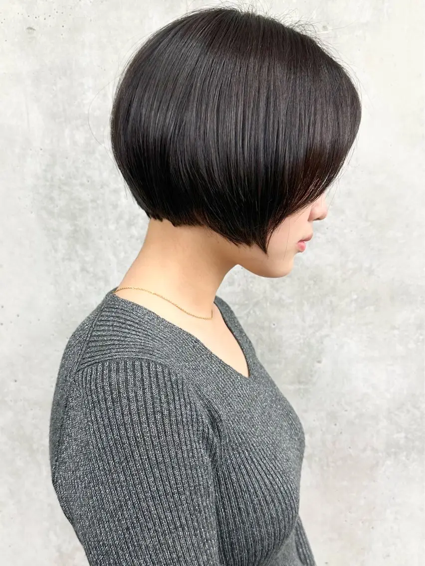 ショート カット ヘッドスパ ボブ/ゆるふわ ボブパーマ/とういのヘアスタイル