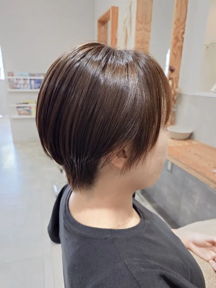 ショート カラー ショートボブ ボブ ショートヘア カット トリートメント 東梅田/艶カラー/ 大貫一輝のヘアスタイル