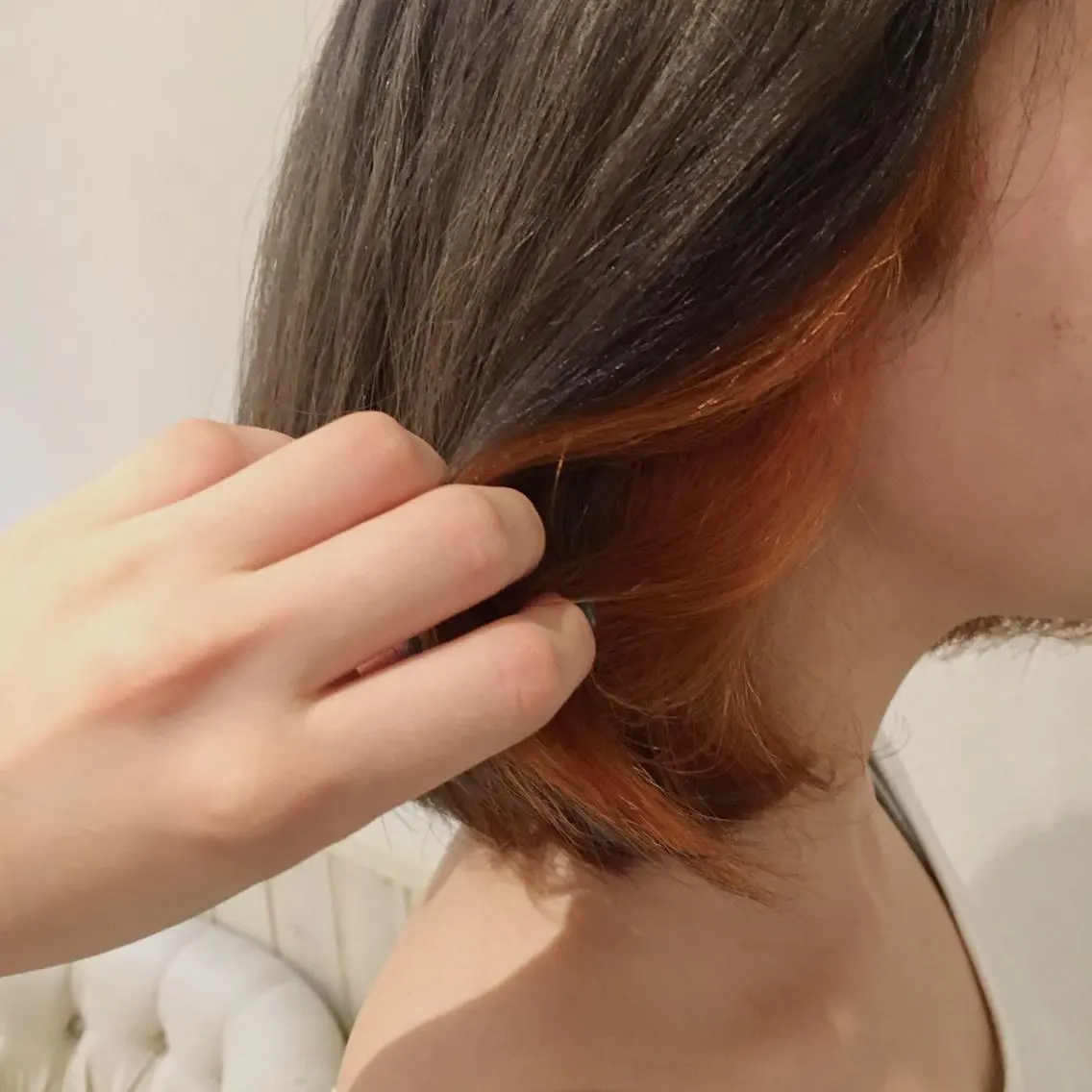 ミディアム カラー ヘアカラー 宮内 真乃のヘアスタイル