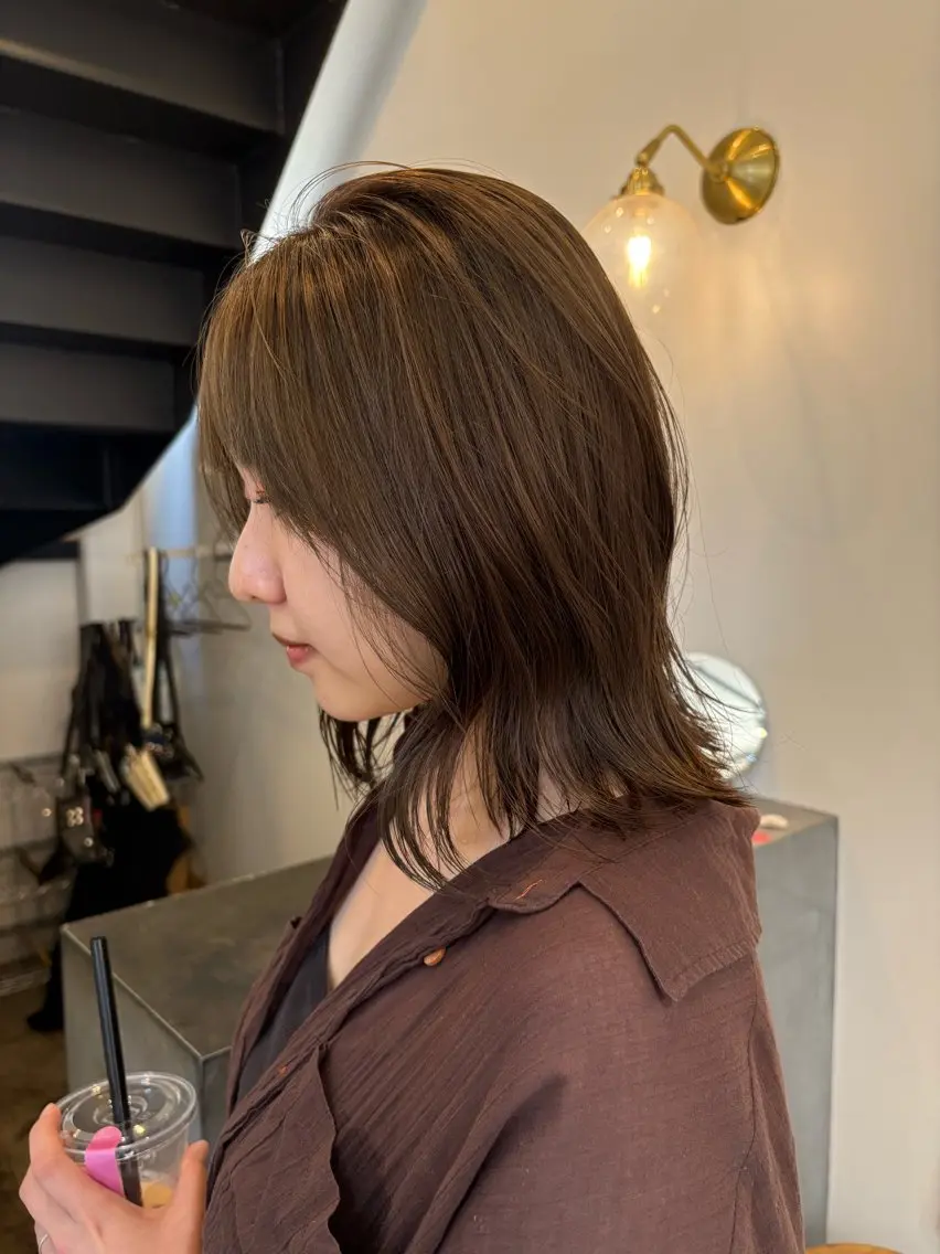 ミディアム ヘアカラー anri/大阪/ ボブカットのヘアスタイル