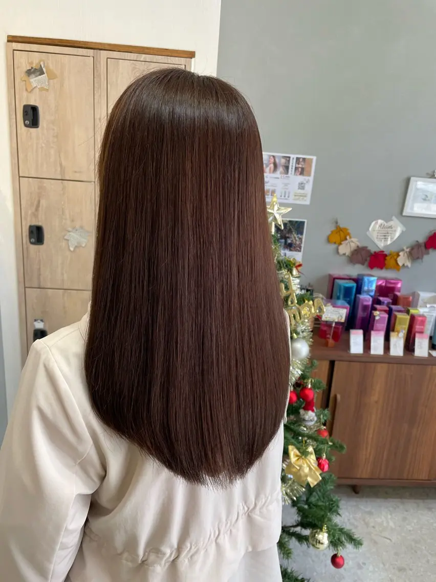 ミディアム カット ヘアカラー トリートメント ハイレート🤍🫧 池田のヘアスタイル