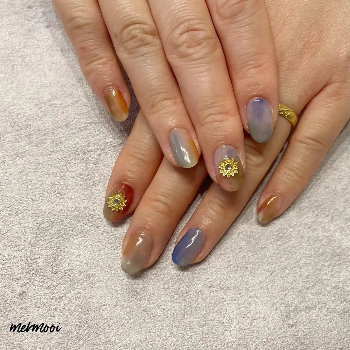ネイル クリアネイル ジェルネイル ニュアンスネイル mermooi nailのネイルデザイン
